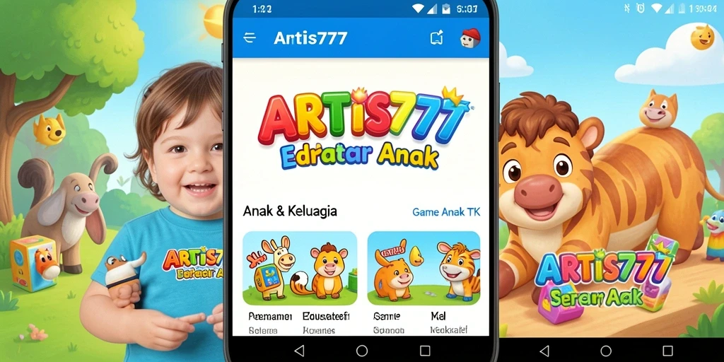 Tampilan antarmuka edukatif yang menarik dan ramah anak.