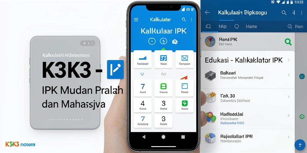 Antarmuka aplikasi K3K3 yang sederhana dan ramah pengguna.