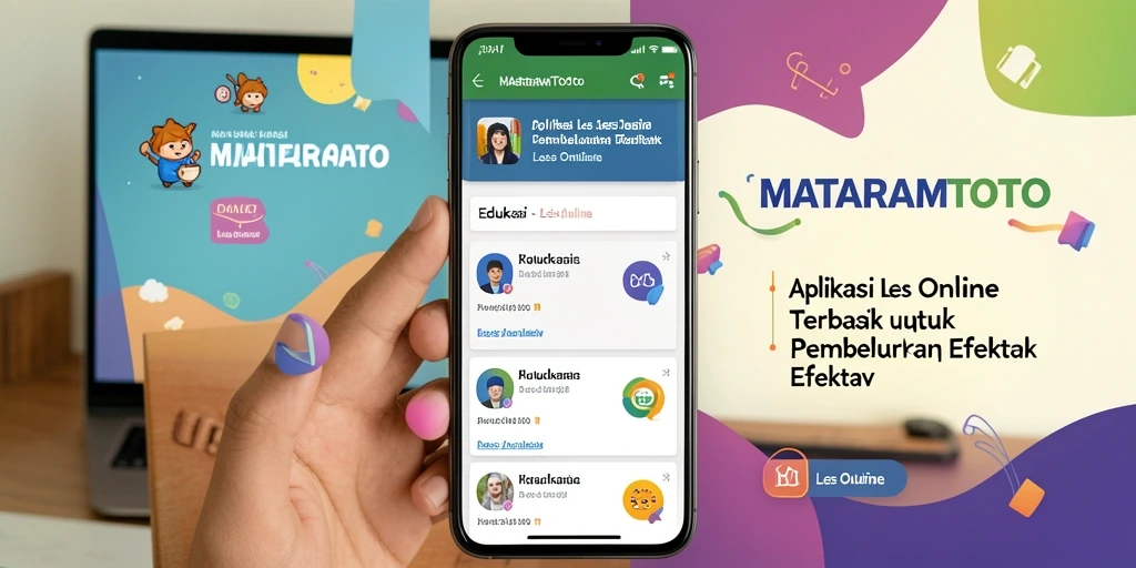 Antarmuka MATARAMTOTO yang ramah pengguna untuk Les Online.