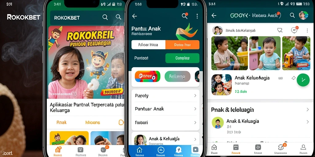 Tampilan utama aplikasi ROKOKBET untuk memantau anak secara efektif.