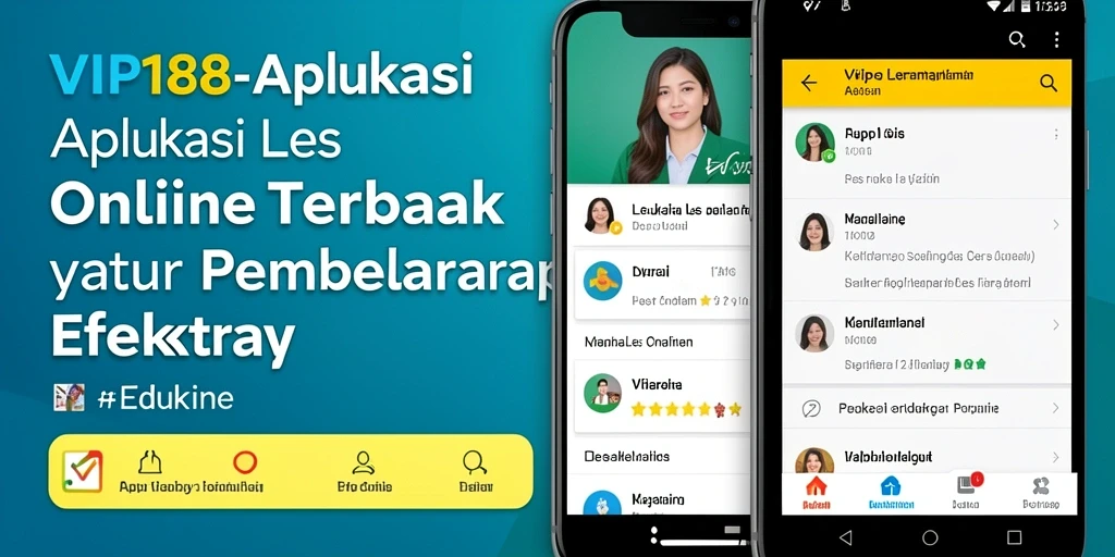 Tampilan antarmuka aplikasi Les Online VIP188 yang user-friendly.